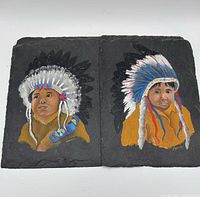 Both slate portraits side by side showing subjects and signatures
