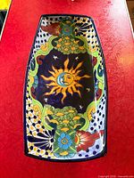 Top view showing entire hand-painted design