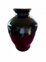 Front view of two-tone ceramic vase