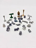 Overview of entire assortment of tokens on white background
