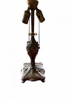 Full view of vintage lamp base showing overall design