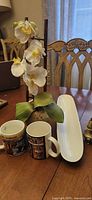 Group shot showing all five items together on table