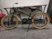 Full left side view of bicycle