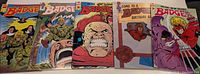 All five Badger comic books side by side