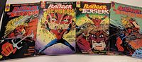 Group view of all four Badger Berserk comics, parts 1–4