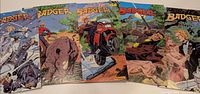 All five Badger comic issues displayed side by side