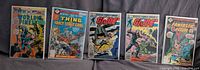 Group shot of all five bagged comics
