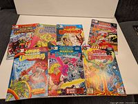 Seven Lords of the Ultrarealm comics laid out showing all covers