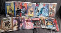 Front covers of all 15 Ultimate X-Men issues laid out