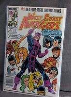 Front cover of West Coast Avengers #1 bagged and boarded