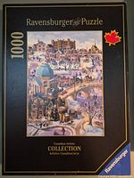 Front of Ravensburger box showing artwork and 1000 piece count