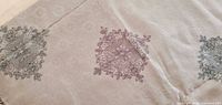 Section of shawl with multiple embroidered motifs