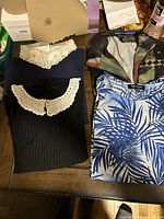 All four tops laid out on table