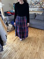 Full front view of gown on model