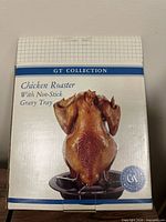 Front of GT Collection chicken roaster box showing product image and labeling