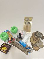 overview of lot items on table