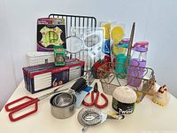 Overall view of assorted kitchen items on table