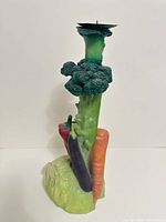 Full view of resin vegetable candle holder
