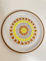 Front view showing full sunburst design and rim