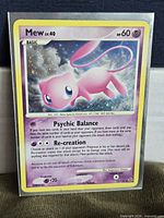 Card front in sleeve showing holographic surface and details