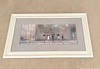 Full view of framed print showing image, mat, and frame