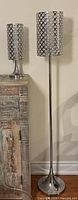 Floor and table lamps side by side showing full forms and scale