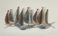 Front view showing full sailboat wall sculpture