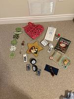 All items laid out together on carpet