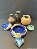 Group shot of all seven pottery pieces