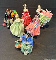 All six Royal Doulton figurines group shot