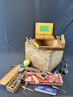 Overview of crate and assorted tools