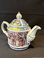 James Sadler Oliver Twist teapot right side view with lid