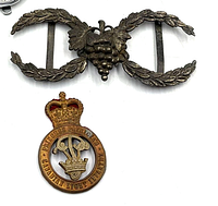 Bronze pouch belt plate and Canadian General Service badge
