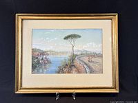 Frontal view of framed painting