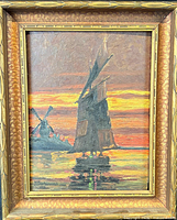 Full view of framed painting