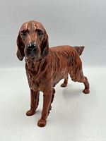 Front three-quarter view of the ceramic Irish Setter figurine