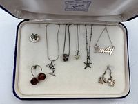 All items displayed in jewellery case
