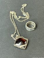 Necklace with pendant and spinner ring overview