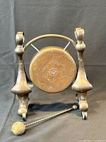 front view of gong, frame and striker