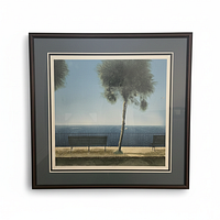Front view of framed print showing artwork, mats and frame