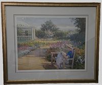 Front view of framed limited edition print under glass