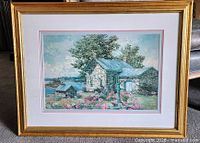 Full view of framed print showing artwork and frame