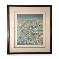 Full view of framed abstract print