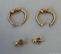 Both earring pairs front view