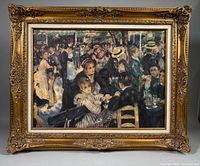 Front view of framed oil painting showing full artwork and frame.