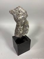 Front angled view showing marble torso and pedestal