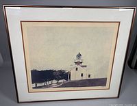 Full view of framed Wagner lithograph showing artwork, matting, and frame