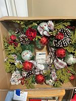 Front view of wreath showing overall design and elements