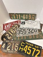 Group view of all eight license plates