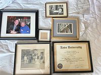 Front view of all six framed pieces